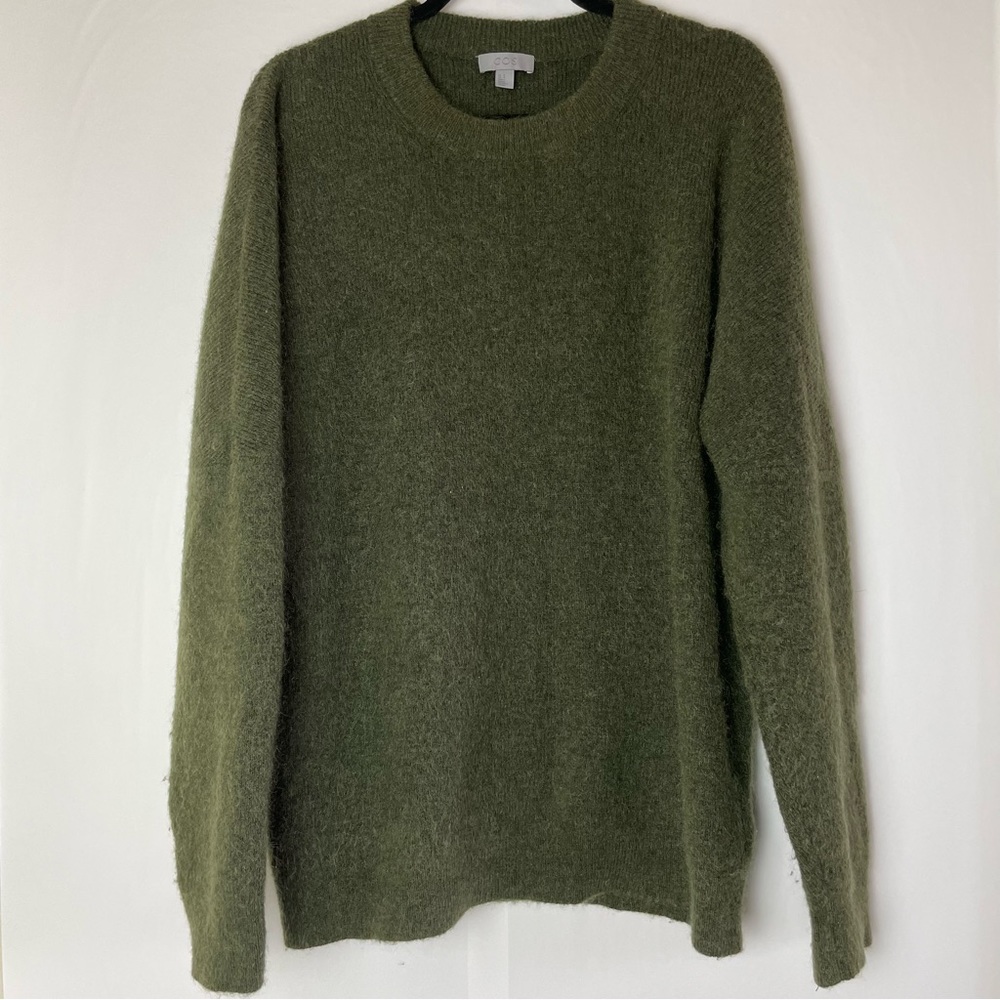 ¡Sold! COS Green Oversized Sweater Ribbed Neck Size M